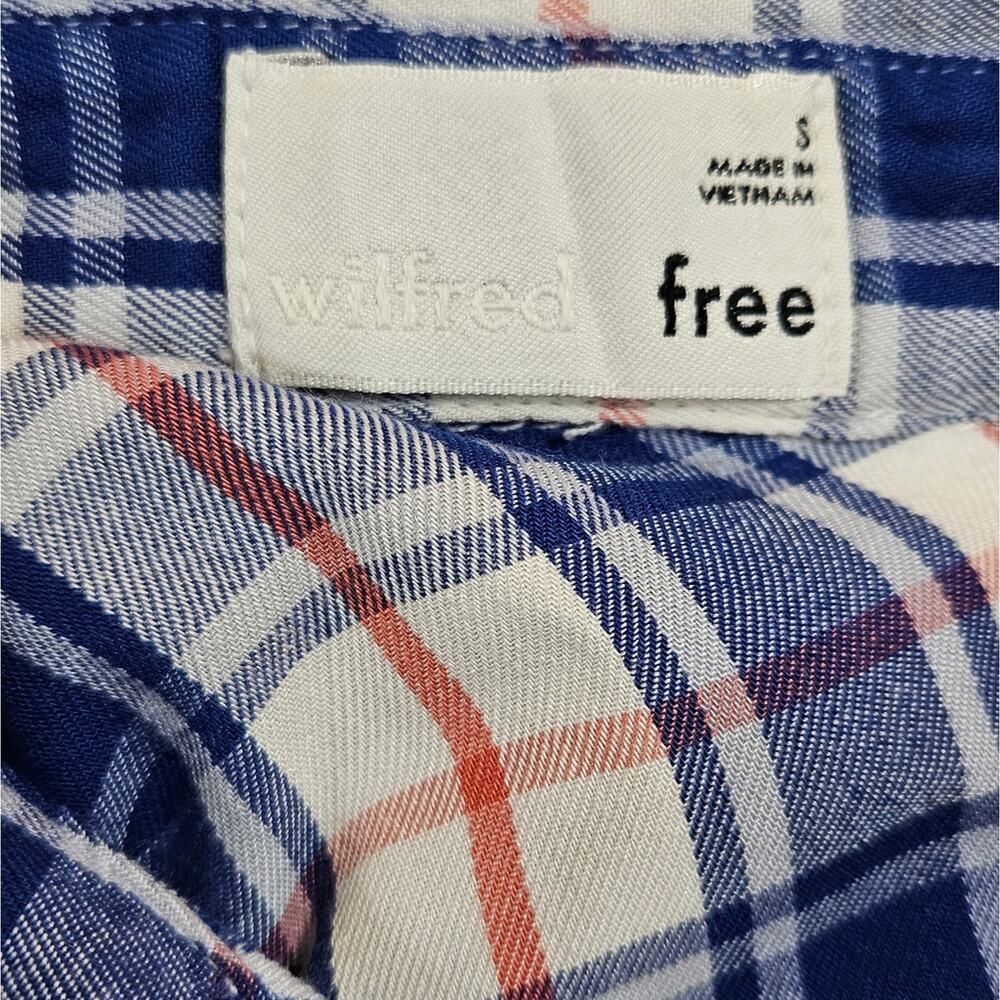 Aritzia Wilfred Free Plaid Button Down Shirt Size S - Picture 4 of 8